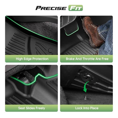 Cartist Floor Mats for Toyota Prius 2010-2015 (Not fit Plug in, V or C), All Weather Cargo Liner for Prius Accessories, Heavy Duty TPE Cargo Mats, Car Accessories - size: 1)Toyota Prius 10-15 Full Set