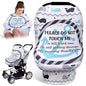 Metplus Car Seat Cover Baby, No Touch Sign Carseat Canopy, Nursing Breastfeeding Covers, Stretchy Universal Fit, Multi-Use for Stroller/Shopping Cart/High Chair, Gender Neutral Shower Gift - color: Whale