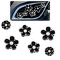 ORIESSE 6pcs Flower Car Air Freshener Vent Clips,Girly Daisy Car Accessorie for Women,3 Sizes Sparkle Black Silver Flowers Vent Clips Decor,Refillable Diffuser