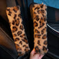 2 Pack Seat Belt Cover Pad, Soft Plush Leopard Print Seatbelt Straps Covers Seat Belt Shoulder Pads Car Interior Accessories for Car, Backpack