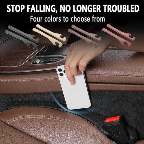 2Pcs Car Seat Gap Filler Set,Seat Gap Organizer, No Drop Seat Guard,Car Seat Accessories,Drop seat Gap fillers Between Seat and Console Stop Things from Dropping (Claret 2Pcs) - color: Claret