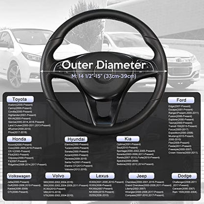 SEG Direct Steering Wheel Cover for Car, Standard Size 14.5-15 inch, Auto Interior Accessories, Plush Warm Velvet, Summer Winter, Purple