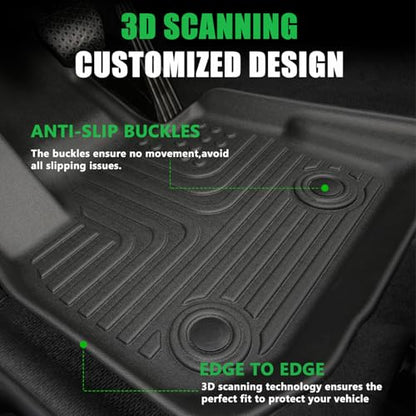 for Nissan Kicks Floor Mats 2024 2023 2022 2021 2020 2019 2018,All Weather Floor Mats 1st & 2nd Row Floor Liner Custom Fit Accessories 2018-2024