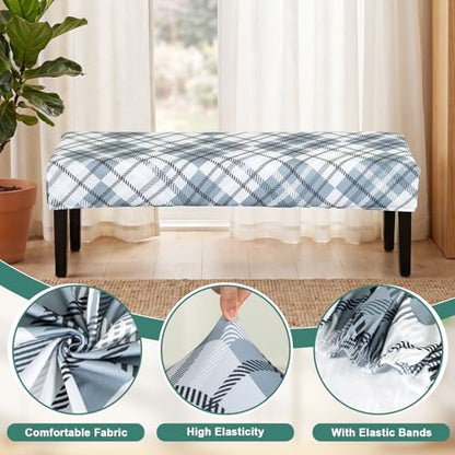 FUANGUI Floral Bench Cover,Stretch Dining Bench Cover for bedrooms, Living Rooms, Kitchens, Protector Chair Bench Piano Bench Seat Covers Stool Slipcover Removable, Washable - 03 - color: 03