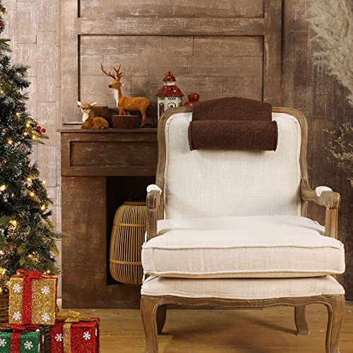 Weysat Recliner Pillow Neck Head Support Roll Non Slip Fleece Adjustable Neck Chair Headrest Cushion for Travel Home Office Recliner Couch Sofa Armchair Support and Pain Relief(Brown) - color: Brown