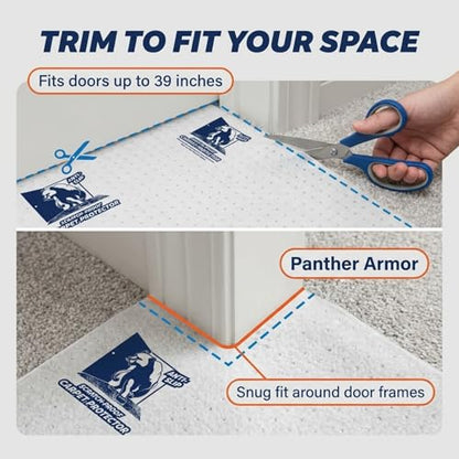 Panther Armor Scratch-Proof Carpet Protector for Pets, Plastic Rug Runner and Cover, 12.2 x 43 inches, Cat Scratch Protector for Doorway, Stop Cat from Scratching, Door Mat
