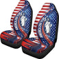 Dreaweet 250th Anniversary Car Seat Covers Front Seats Only Universal 2 Pack Statue of Liberty American Flag Print Bucket Seat Covers for SUV Trucks Sedan Patriotic Car Accessories Easy to Install - color: 250th Anniversary Statue of Liberty