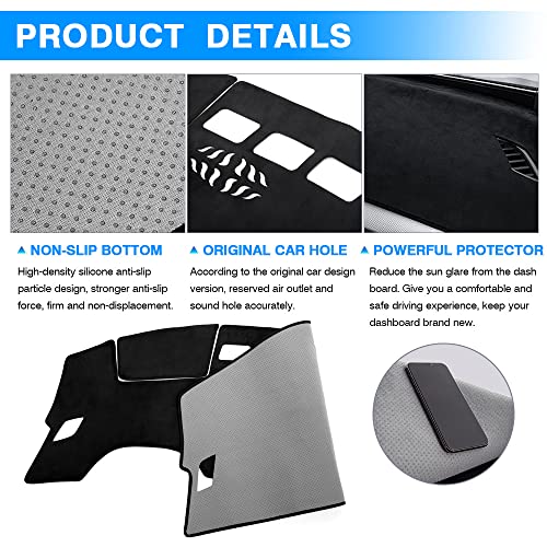Autorder Dashboard Cover Mat for Volkswagen ID.4 VW ID4 2021-2025 2026 Accessories Dash Cover Flannel Dash Mat Sunshade Glare UV Rays Protector - size: For Volkswagen ID.4 2021-2026