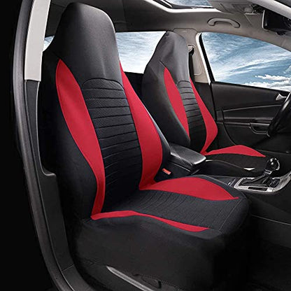 AUTOYOUTH Car Seat Covers - Achieve The Perfect Combination of Style and Protection with Universal Fit for Sedan, Truck, SUV - Black Red - color: Black & Red