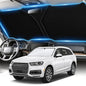 SINGARO 300T Universal Car Windshield Sun Shade, Foldable Reflective for Windshield & Window Shades with Overlapping Design, Car Interior Accessories (55" L x 26.7" W) - size: Standard