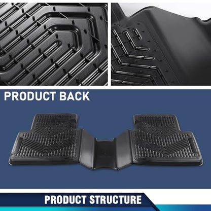 PIT66 Floor Mats Cargo Liners Compatible with Honda Civic Coupe Sedan 4-Door 2016-2021, Fit Civic Hatchback 2017-2021, Fit Honda Insight 2016-2021 (Heavy Duty) TPE 3-Piece,Front & 2nd Row Liner - size: Fit Honda Civic/Insight 2016-2021 | 3PCS