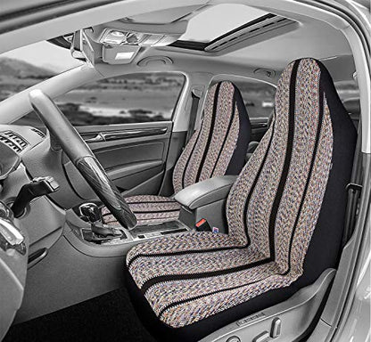 Baja Blanket Bucket Seat Cover for Car, Truck, Van, SUV - Airbag Compatible (2PCS Black) - color: Black