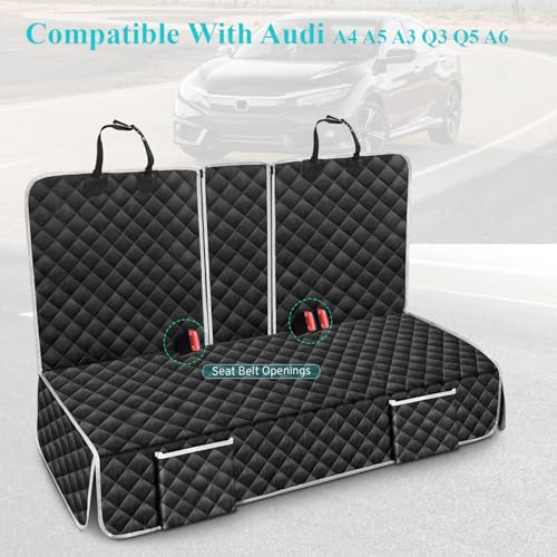 Dog Car Seat Cover Compatible with Audi A4 A5 A3 Q3 Q5 A6 Back Seat Accessories, Waterproof Pet Bench Backseat Covers with Non-Slip Backing - 2026 New