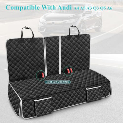 Dog Car Seat Cover Compatible with Audi A4 A5 A3 Q3 Q5 A6 Back Seat Accessories, Waterproof Pet Bench Backseat Covers with Non-Slip Backing - 2026 New