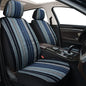 Baja Saddle Blanket Car Seat Covers, Boho Striped Woven Front Seat Protectors, Breathable & Washable Interior Covers, Universal Fit for Most Cars SUVs Trucks, Airbag Compatible, Blue, 8 pcs. - color: BLUE