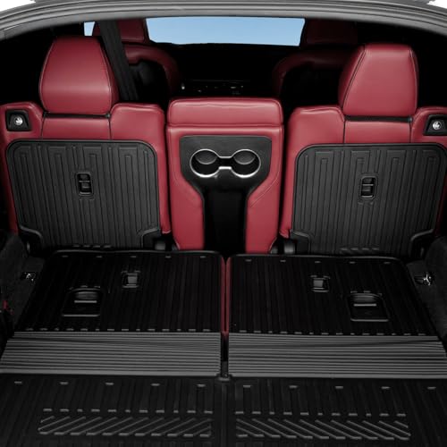 Backrest Mats for Acura MDX 2022-2026, All Weather TPE Black Second Row Seat Back Cover Mat Replacement for Honda Pilot 2023-2026 - color: Second Row Backrest Mat
