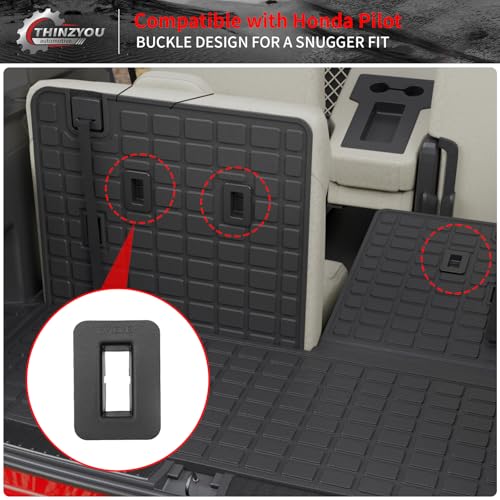 Trunk Mat Compatible with 2023-2026 Honda Pilot Cargo Mat Cargo Liner Trunk Liner Back Seat Cover Protector TPE All Weather 2025 Pilot Accessories (Trunk Mat with Backrest Mat) - style: For Honda Pilot | 2023-2026