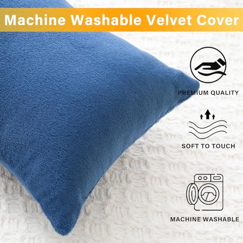 1 MIDDLE ONE 2 Pack Small Pillow, Memory Foam Mini Pillow 11 X 7 Inches for Travel, Sleeping, Nap and Neck, Knee, Lumbar Support, Tiny Cushion for Pet, Dogs (Blue) - color: Blue, size: 11x7 inch