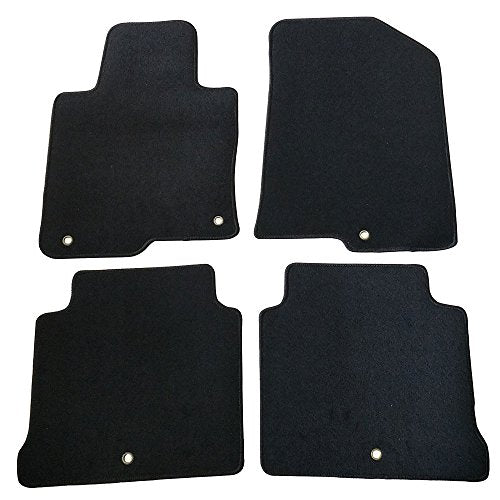 Floor Mat Compatible with 2016-2020 Kia Optima & 2015-2019 Hyundai Sonata, Factory Fitment Floor Mats Carpet Front & Rear Black 4PC Nylon by IKON MOTORSPORTS