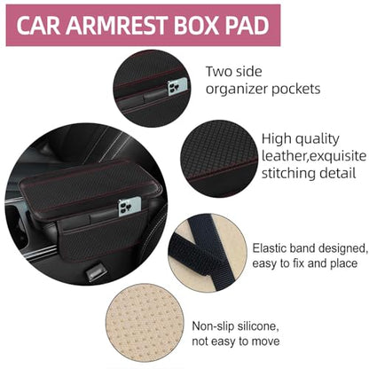 NBTEPEM 6 PCS Car Steering Wheel Cover Set, Microfiber Leather Steering Wheel Covers Universal 14.5-15 inch, Center Console Cover, Seat Belt Cushion, Cup Holder Coaster, Car Accessories Set Pink - color: Black with pink, size: Steering Wheel Cover Set