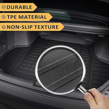 GINOWY-Cargo Liner for Kia K5 2021-2025 2026(Only FWD Models), Cargo Mat for Hyundai Sonata 2020-2026, TPE All Weather K5 Trunk Mat Waterproof Easy to Clean Non-Slip Durable Black - style: For KIA K5 2021-2026