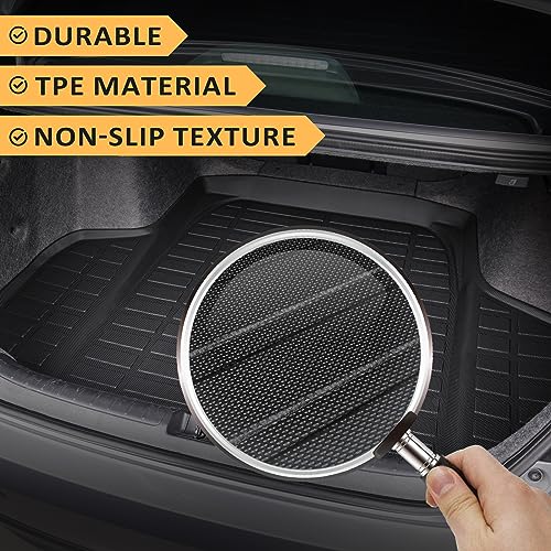 GINOWY-Cargo Liner for Honda HR-V 2023-2025 2026, All Weather 2024 HRV Trunk Mat Waterproof Cargo Mat TPE Durable Easy to Clean Non-Slip HRV Accessories Mat Black - style: For Honda HRV 2023-2026
