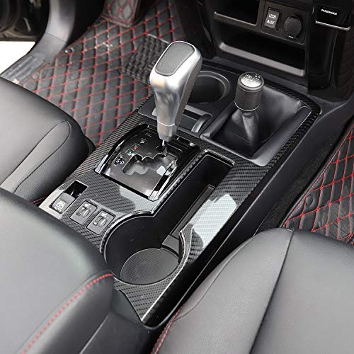 Voodonala for Toyota 4Runner Gear Shift Panel Cover Center Console Interior Trim for Toyota 4Runner SUV 2010-2023(Carbon Fiber Black,1PC,ABS)