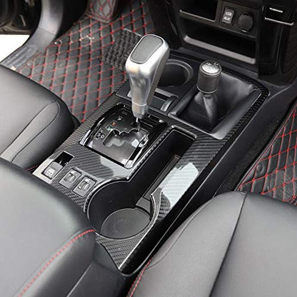 Voodonala for Toyota 4Runner Gear Shift Panel Cover Center Console Interior Trim for Toyota 4Runner SUV 2010-2023(Carbon Fiber Black,1PC,ABS)