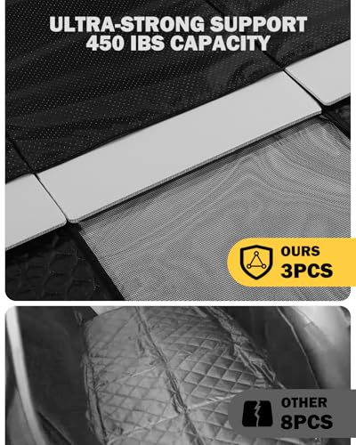 Dog Seat Cover for Back Seat, PU Dog Car Seat Cover Holds 420 lbs, Material Waterproof, Anti Scratch, Easy to Use and Clean, Hard Bottom Back Seat Extender for Dogs, Comfortable Car, SUV, Truck - size: Standard - PU