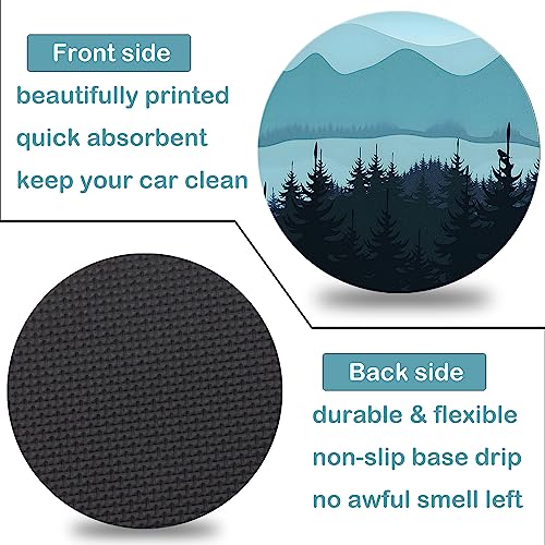 Car Cup Holder Coasters, 2 Pack – 2.75" Universal Auto Anti-Slip Insert Coaster, Rubber Car Coasters, Personalized Car Accessories for Women & Men (Adventure Awaits) - color: Adventure Awaits