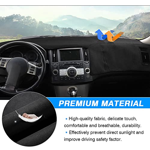 Autorder Dashboard Cover Mat for 2003-2008 Infiniti FX35/ FX45/ FX50 1st Gen (S50) Accessories Dash Cover Suede Dash Mat Sunshade Glare UV Rays Protector - size: For Infiniti FX35/FX45/FX50 2003-2008