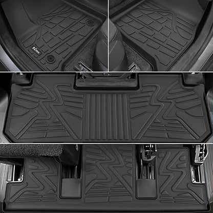 KARPAL Floor Mats for 2018-2023 Chevy Traverse/ 2024 Traverse Limited Only 7 Seats, with 2nd Row Bucket Seats, All-Weather TPE Custom Fit Floor Liners Car Accessories - style: 2018-2023 | For Chevy Traverse | Full Set