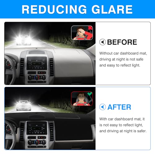 Autorder Dashboard Cover Mat for Ford Edge 2007-2014 Accessories Dash Cover Upgrade Flannel Dash Mat Sunshade Glare UV Rays Protector - size: 2007-2014 Edge