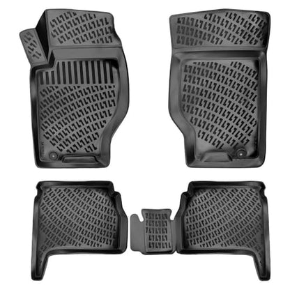RizLiner Kia Sorento 2003-2009 Floor Mats 3D Custom Fit Compatible with Kia Rubber Car Mats Laser Measured Floor Liners All Weather Heavy Duty Waterproof Odorless Non-Slip TPE (Front & Rear, Black) - size: Sorento 2003-2009