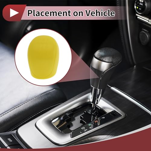 Gear Shift Knob Cover Universal for Car SUV Truck RV Insert Stick Shifting Handle Protector Silicone Yellow