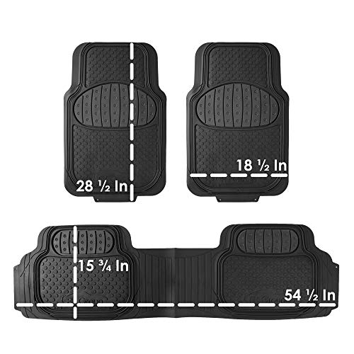 Automotive Floor Mats Pink Climaproof for All Weather Protection Universal Fit Heavy Duty Rubber fits Most Cars, SUVs, and Trucks (Full Set Trim to Fit) FH Group F11500PINK - color: pink