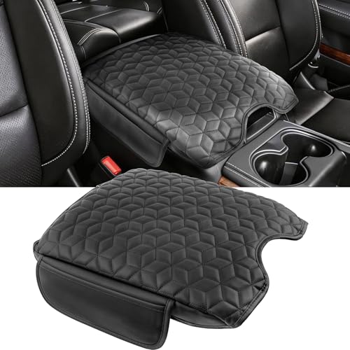 Center Console Cover Compatible with 2013-2018 Ram 1500 & 2019-2024 Ram 2500/3500/1500 Classic Model Jump Seat Accessories, ArmRest Cover Lid with Pocket, Middle Console Covers Pad Cushion - size: 2013-2018 Dodge Ram-Jump Seat Console