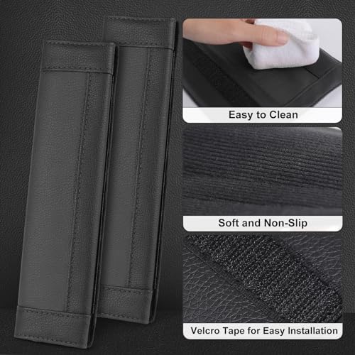 SEG Direct Black Seat Belt Pads Pack of 2 - color: Black