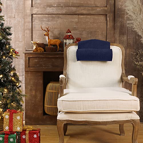 Weysat Recliner Pillow Neck Head Support Roll Non Slip Fleece Adjustable Neck Chair Headrest Cushion for Travel Home Office Recliner Couch Sofa Armchair Support and Pain Relief(Dark Blue) - color: Dark Blue