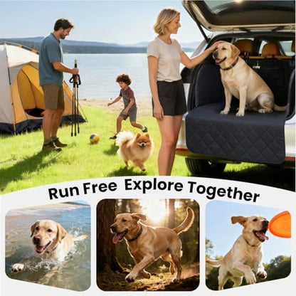 SUV Cargo Liner for Dogs, Full Coverage Non-Slip Cargo Cover with Cushioned Sides to Protect Your Dog, Waterproof & Durable, Machine Washable Trunk Protector Mat (XL, Black) - size: XL