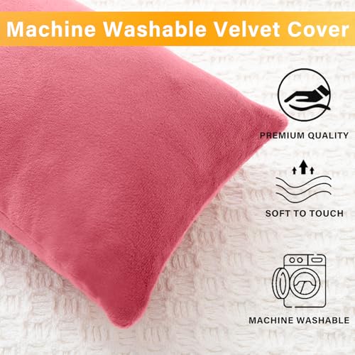 1 MIDDLE ONE 2 Pack Small Pillow, Memory Foam Mini Pillow 11 X 7 Inches for Travel, Sleeping, Nap and Neck, Knee, Lumbar Support, Tiny Cushion for Pet, Dogs (Red) - color: Red, size: 11x7 inch