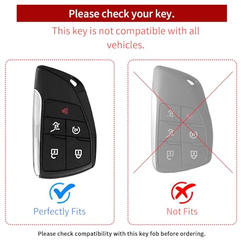 Key Fob Cover for 2022-2025 2026 Silverado 1500 Sierra 1500, 2024-2026 Silverado Sierra 2500HD 3500HD Buick Equinox (D5-red) - color: D5-red
