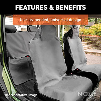 CURT 18501 Seat Defender 58-Inch x 23-Inch Black Waterproof Universal Bucket Car Seat Cover Protector - color: Black, size: Bucket Seat