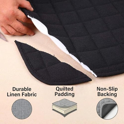 Linen Car Seat Covers, Bottom Seat Covers for Car,Car Seat Cushion,Car Seat Pad[Black] - color: Plaid Black