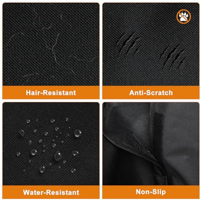 Cargo Liner for Dogs, Nonslip Waterproof Pet Boot Liner with Bumper Flap Protector, Durable Washable Cargo Cover Mat Travel, Universal for Medium Small Car SUV