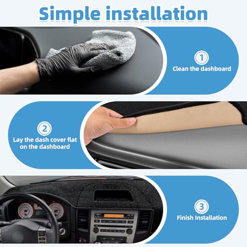 Dash Cover Mat for Nissan Armada 2004-2007 & Titan 2004-2012 Non-Slip Dashboard Cover Mat Sunshade UV Rays Protector Interior Accessories - size: Compatible with Armada 2004-2007