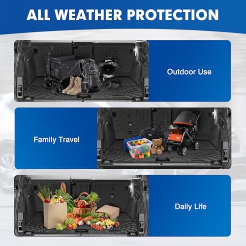 Mixsuper Cargo Liner for B M W X5 (G05) 2026 2025-2019, All Weather Trunk Mat Backrest Mat TPE Back Seat Cover Protector for X5 Accessories - size: 19-26 |X5 (G05)| Cargo & Backrest Mat