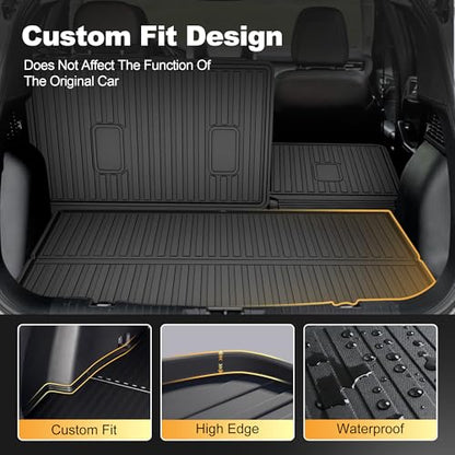 AOMSAZTO Cargo Liner & Backrest Mat for Ford Escape 2020-2026, Custom Fit Trunk Mat Rear Seat Back Cover - All Weather Interior Protection Car Accessories - size: Escape 2020-2026