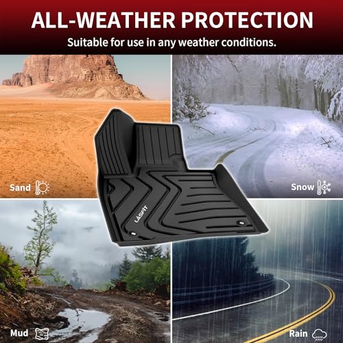 LASFIT Floor Mats for Lexus RX 2022 2021 2020 2019 2018 2017 2016 RX350 RX450h(Not for RX L), All Weather Floor Liners Custom Fit TPE Car Mats,Front & Rear Mats, Black - size: 2016-2022|For Lexus RX|Floor Mats