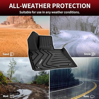 LASFIT Floor Mats for Lexus RX 2022 2021 2020 2019 2018 2017 2016 RX350 RX450h(Not for RX L), All Weather Floor Liners Custom Fit TPE Car Mats,Front & Rear Mats, Black - size: 2016-2022|For Lexus RX|Floor Mats